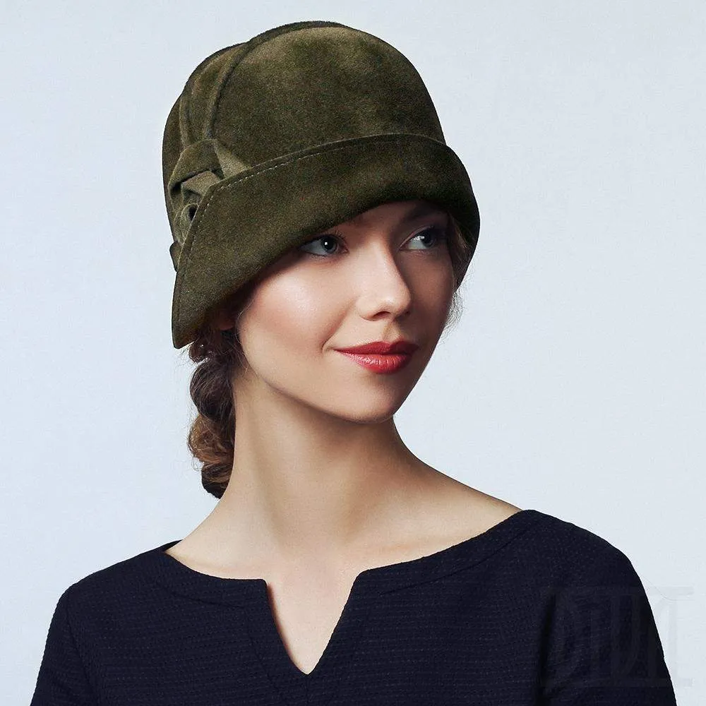 Fur felt velour cloche