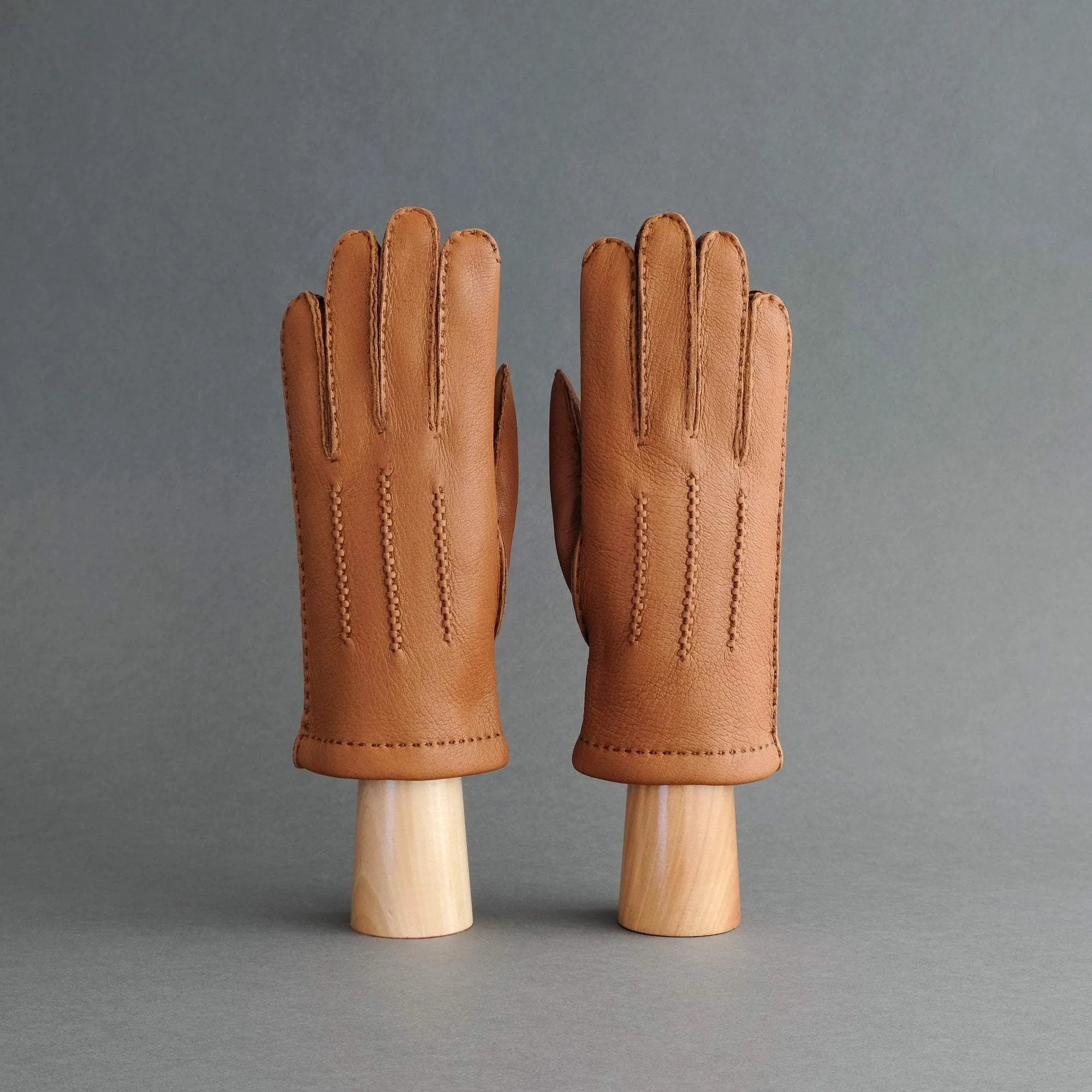 Gentlemen's Gloves from Cognac New Zealand Deerskin Lined with Cashmere
