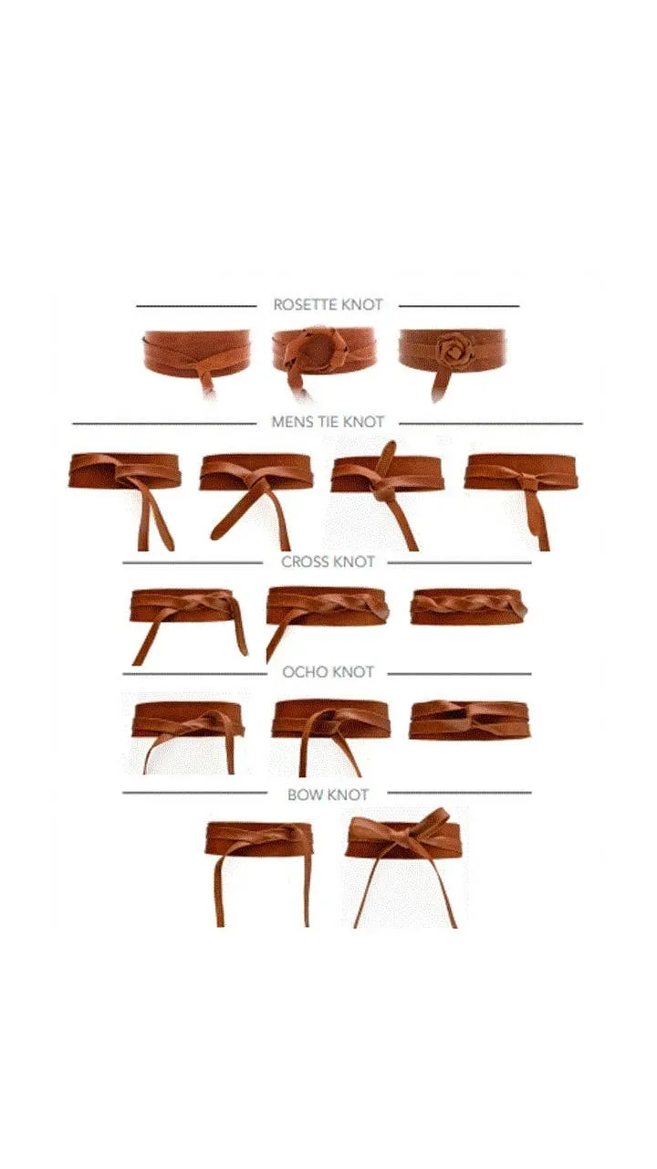 Genuine Leather Wrap Belt (5 colors)
