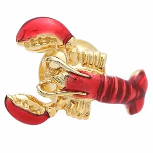 Gold Lobster Lapel Pin