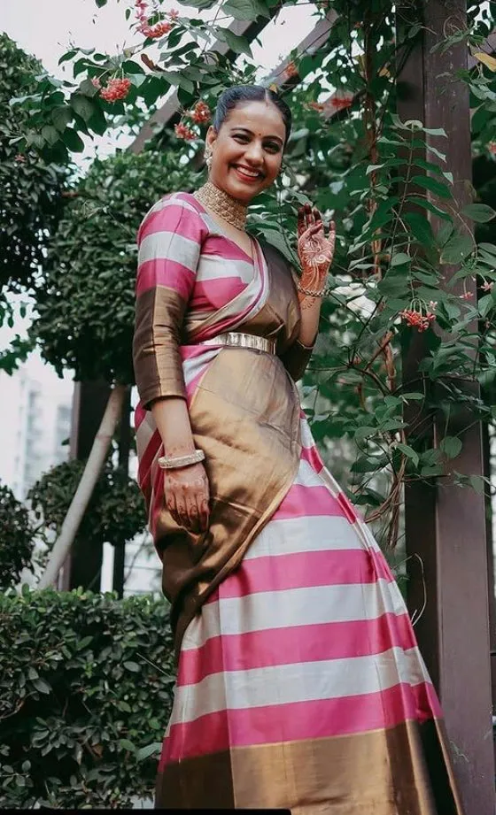 Golden Metallic Saree Belt