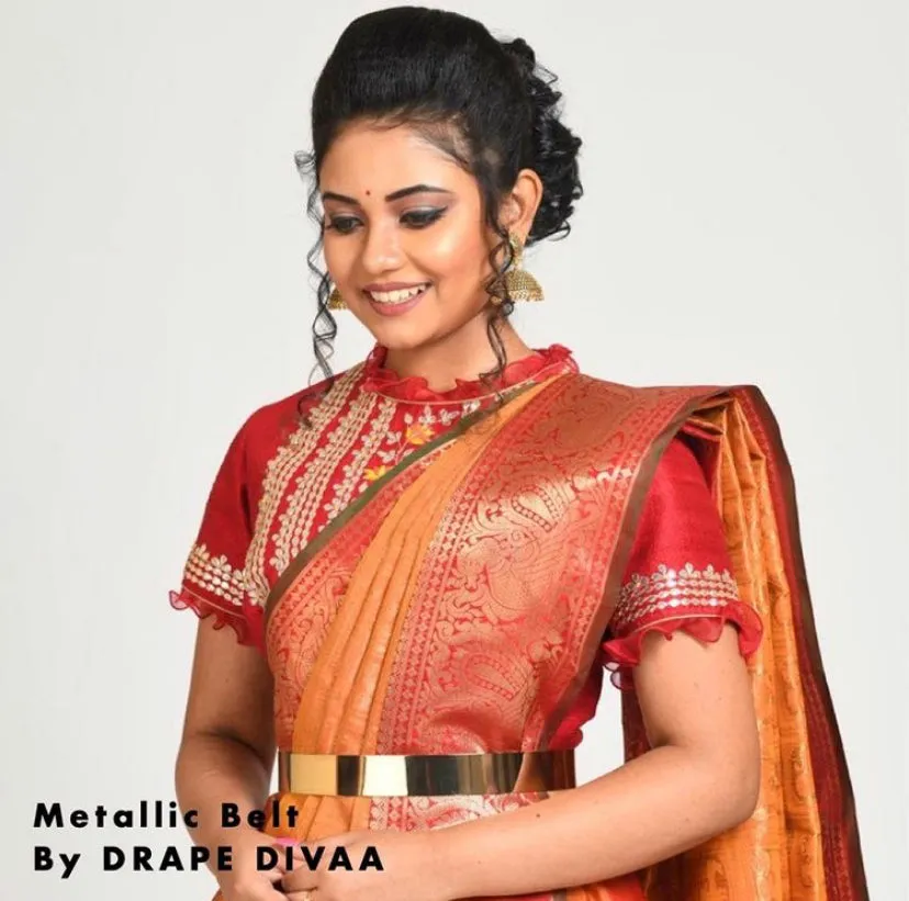 Golden Metallic Saree Belt