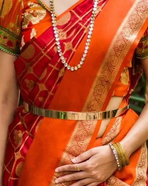 Golden Metallic Saree Belt