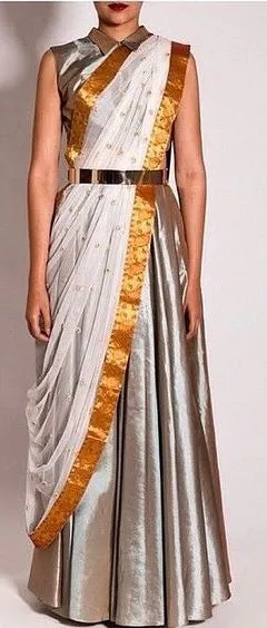 Golden Metallic Saree Belt