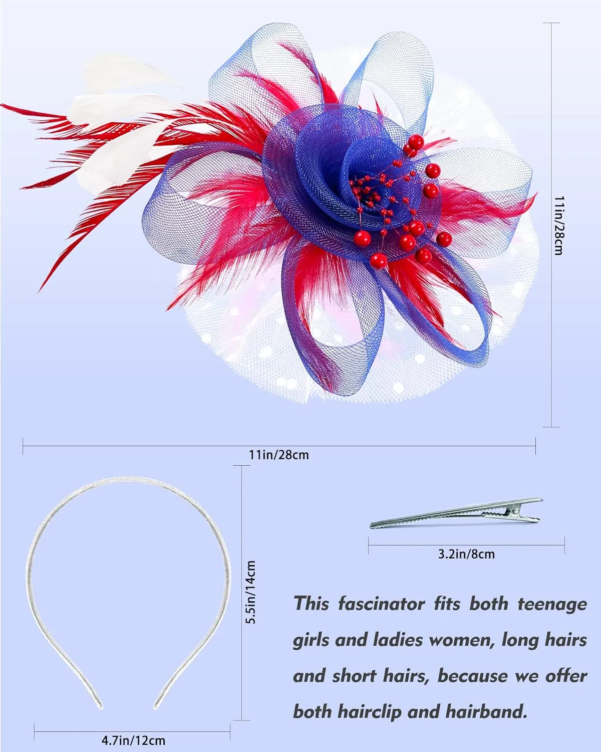 Halloween Fascinators Hat for Women Tea Party Feather Headband Mardi Gras Cocktail Hat Weddings