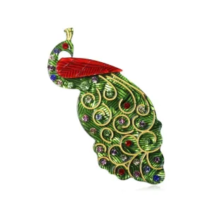 Handmade Fashion Acrylic Peacock Brooches For Women