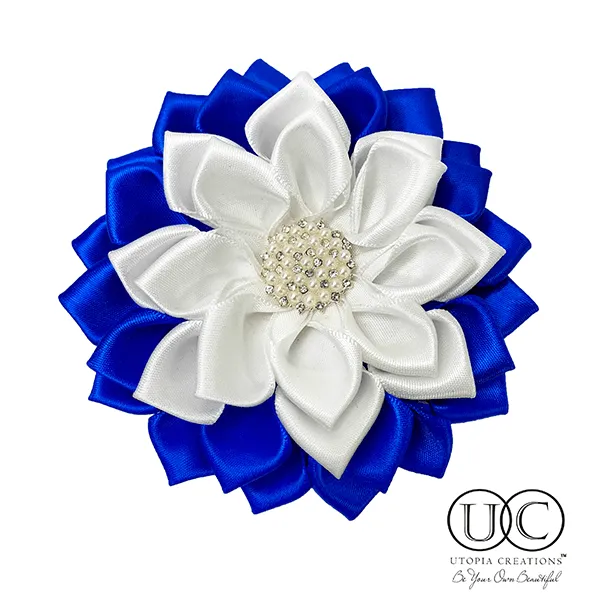 Handmade Satin Ribbon Flower Corsage (Various Colors)