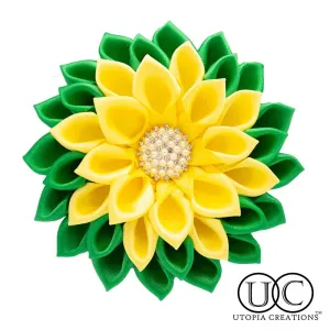 Handmade Satin Ribbon Flower Corsage (Various Colors)