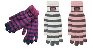 Heat Machine Ladies Striped Thermal Insulated Gloves