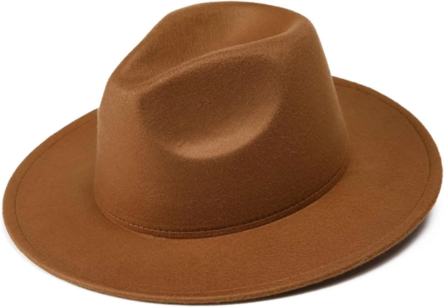 Icegrey Mens Fedora Hats, Plus Size Wide Brim Dress Cap, Warm Panama Jazz Hat