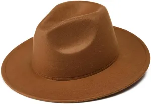 Icegrey Mens Fedora Hats, Plus Size Wide Brim Dress Cap, Warm Panama Jazz Hat