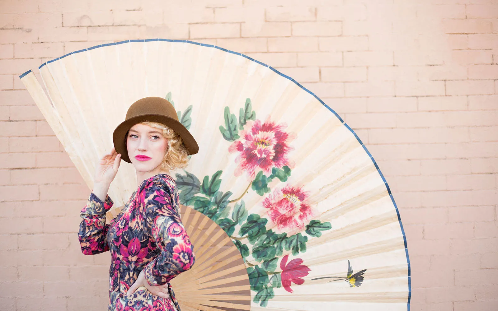 JOYCE WOOL CLOCHE HAT - WHISKEY