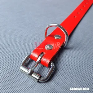 Leather Bondage Belt 25mm Red