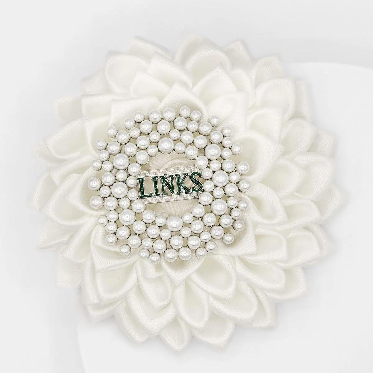 LINKS White Rose Corsage & Pin Combo Set