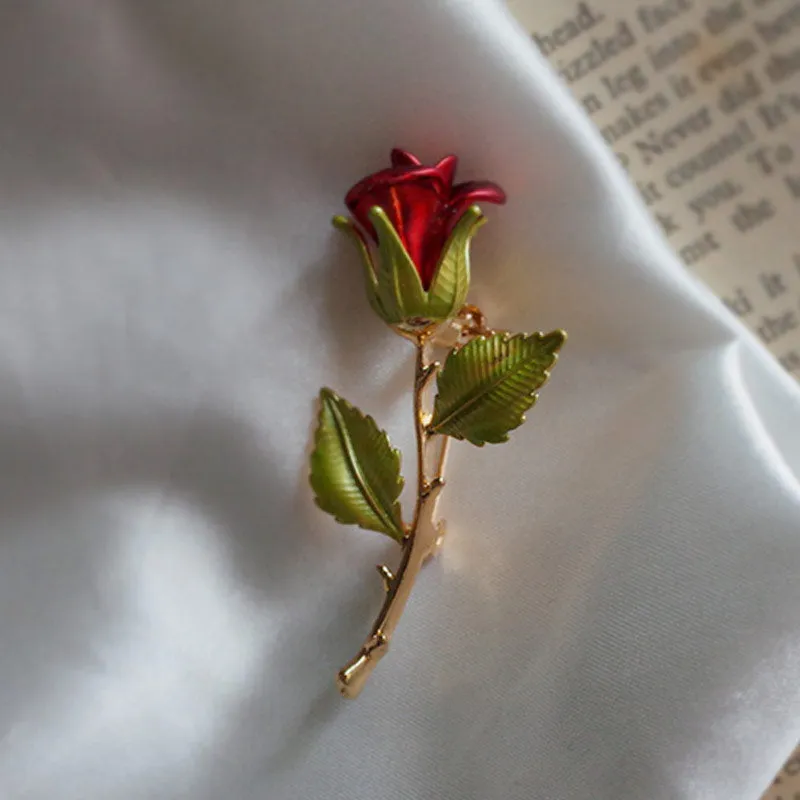 little prince rose flower vintage brooch women