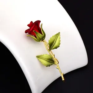 little prince rose flower vintage brooch women