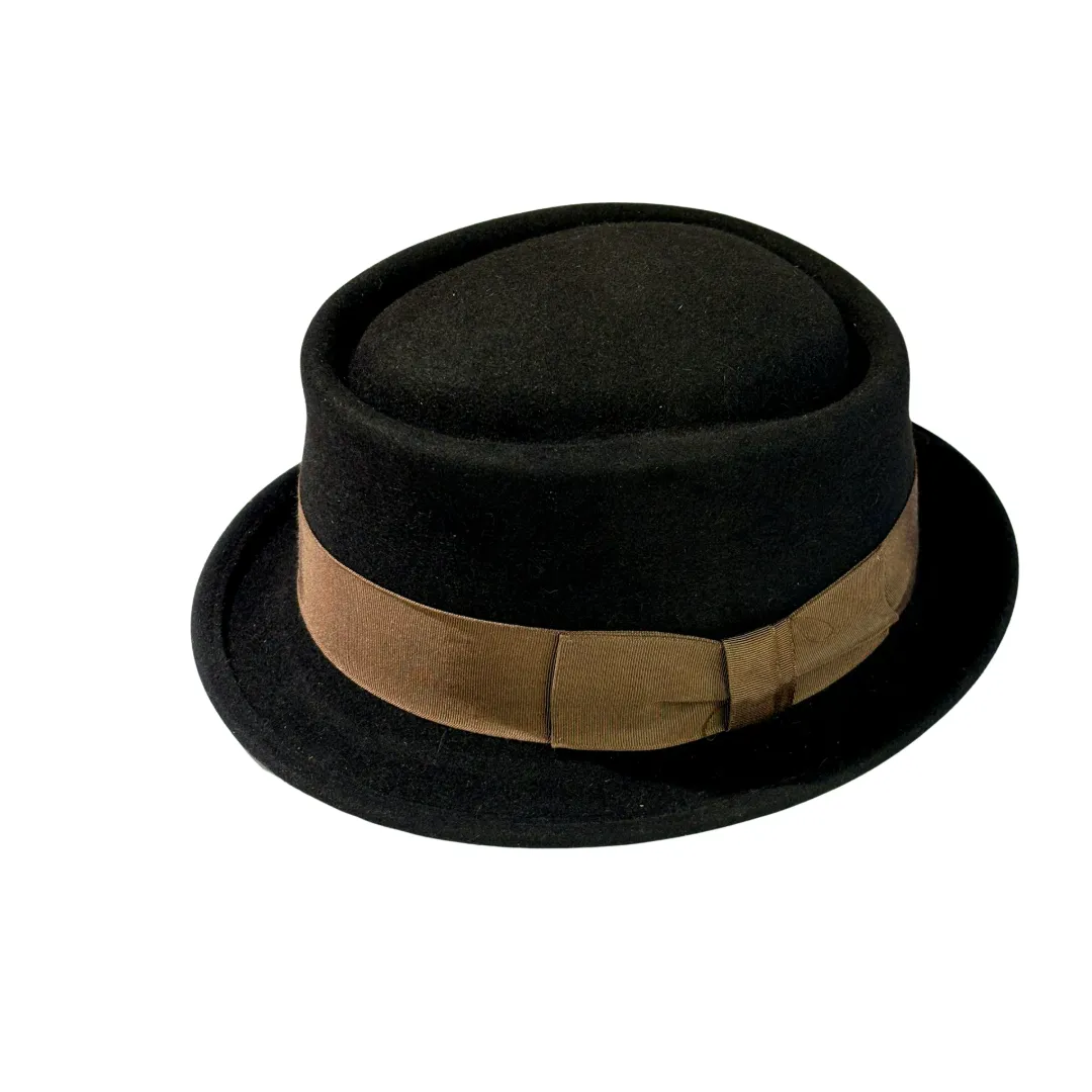 Magill Porkpie Rabbit Fur Hat - Black