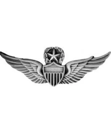 Master Aviator Wings 1 1/8" Silver Oxide
