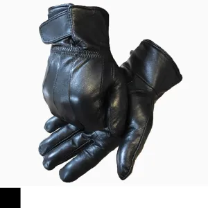 Mens Black Leather Gloves with Thermal Liner
