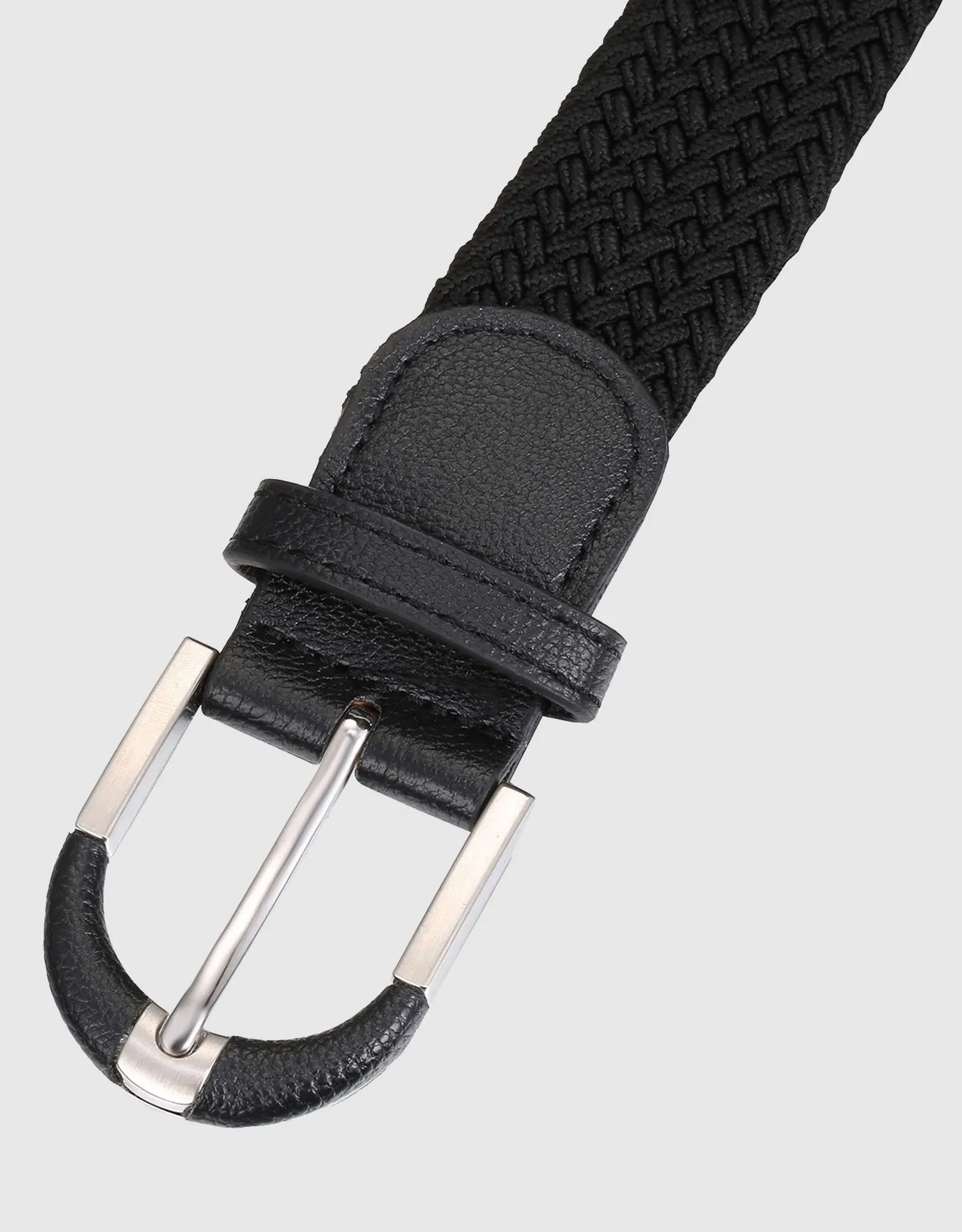 Men's Hopsack Weave 2- Pack Elastic Belt