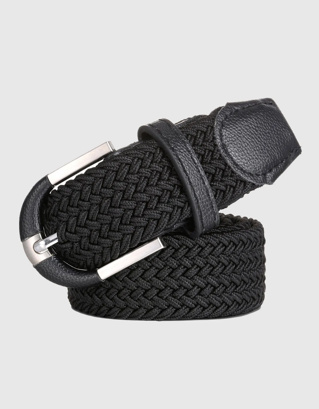 Men's Hopsack Weave 2- Pack Elastic Belt