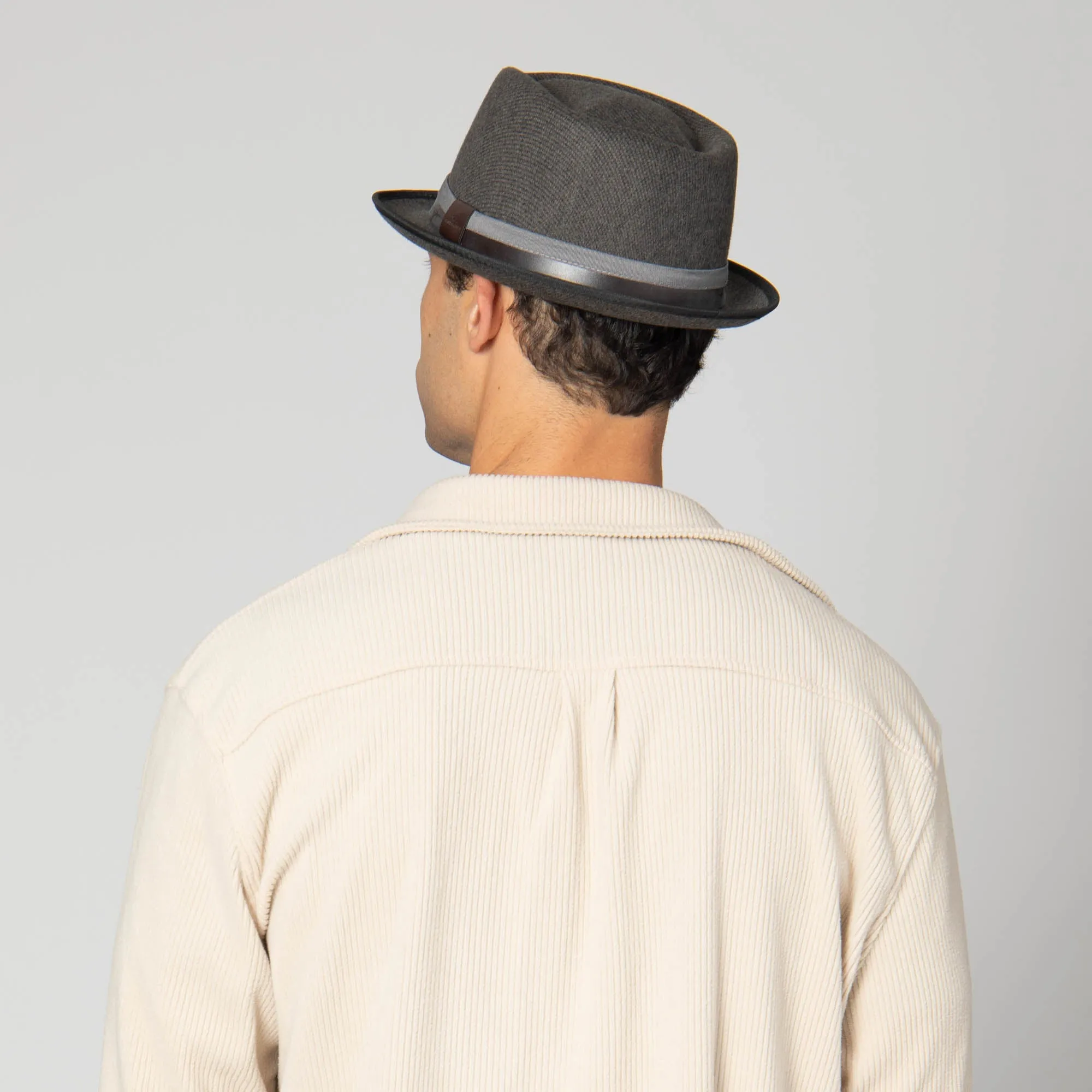 Men's Pork Pie with Debossed Logo