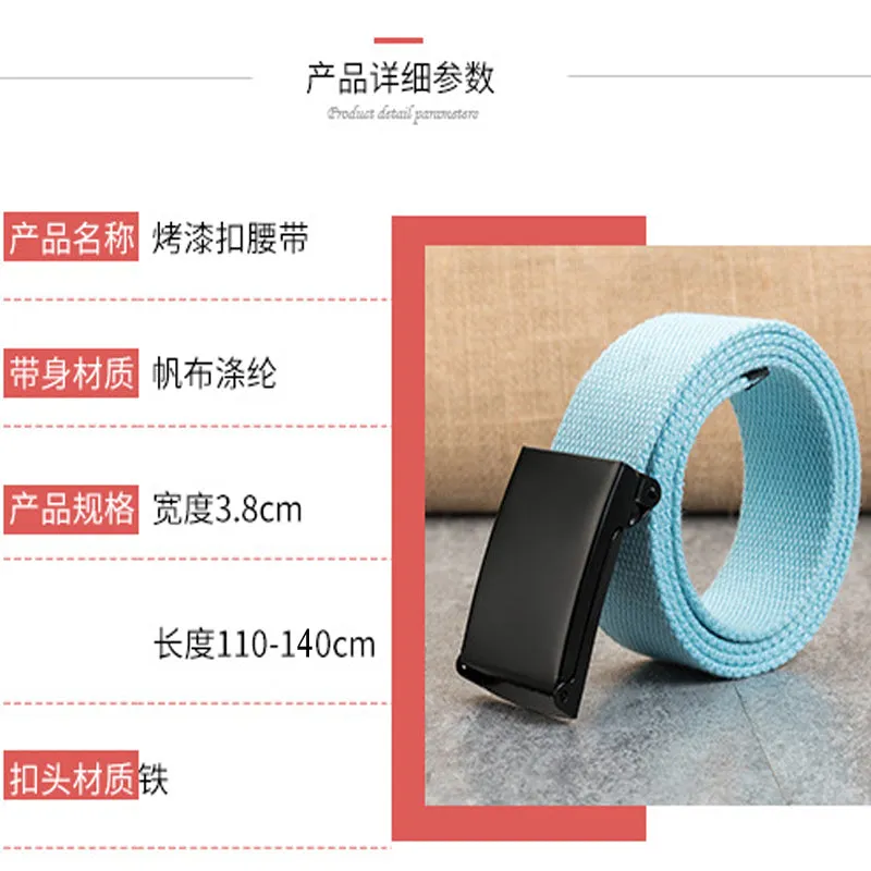Men's/Women's Colored Canvas Belt Lengthened 110 140cm Teenager's
