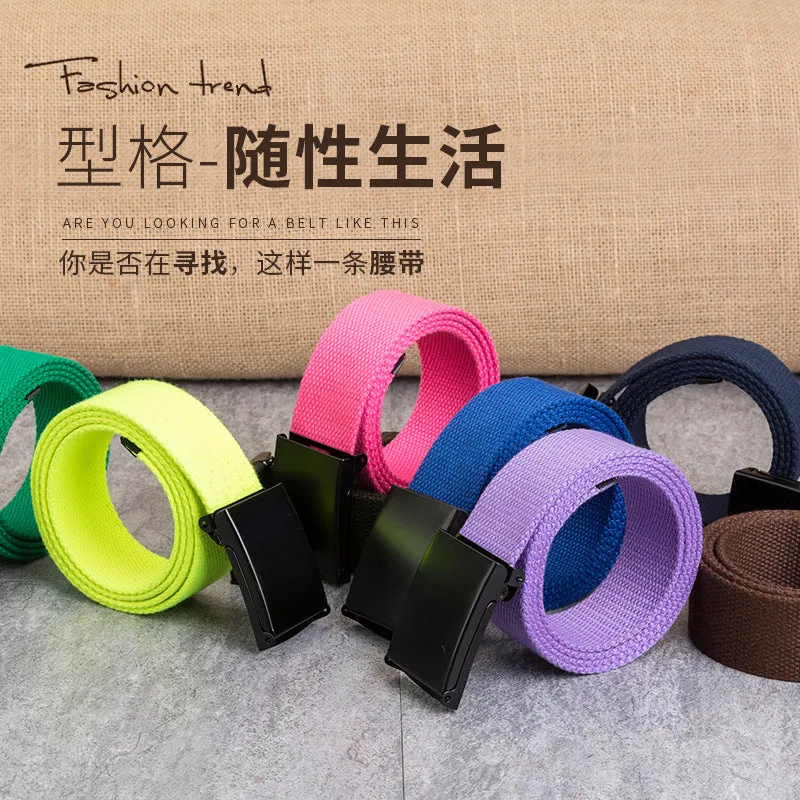 Men's/Women's Colored Canvas Belt Lengthened 110 140cm Teenager's