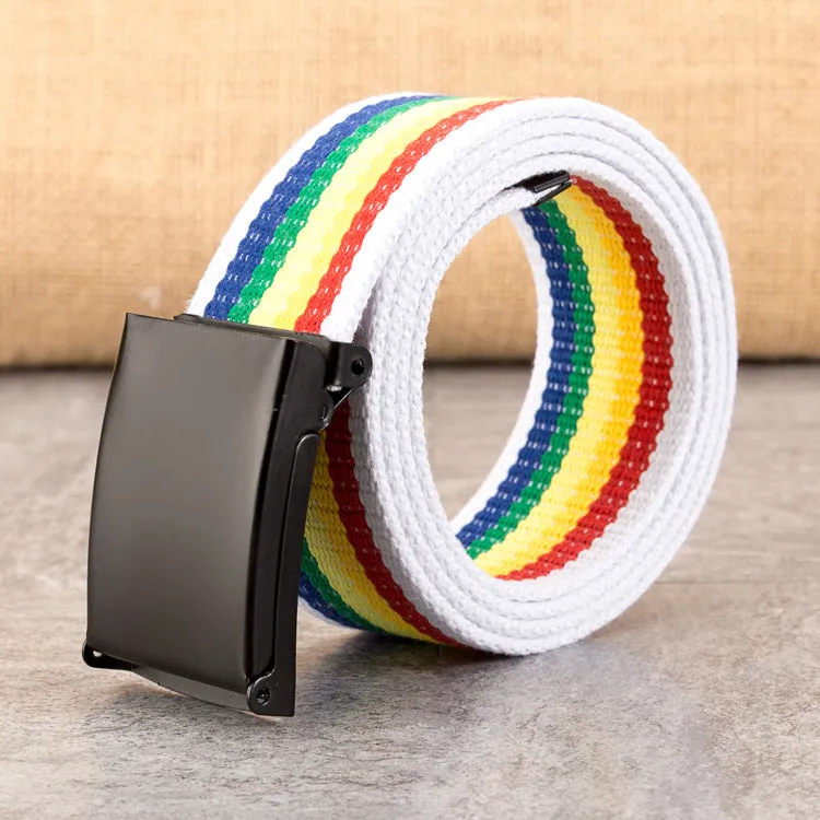 Men's/Women's Colored Canvas Belt Lengthened 110 140cm Teenager's