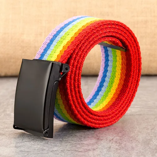 Men's/Women's Colored Canvas Belt Lengthened 110 140cm Teenager's