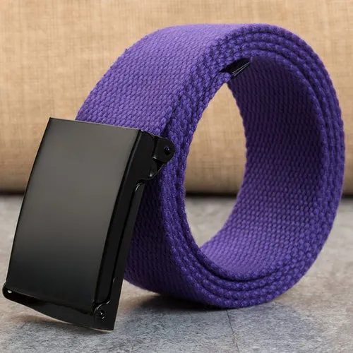 Men's/Women's Colored Canvas Belt Lengthened 110 140cm Teenager's