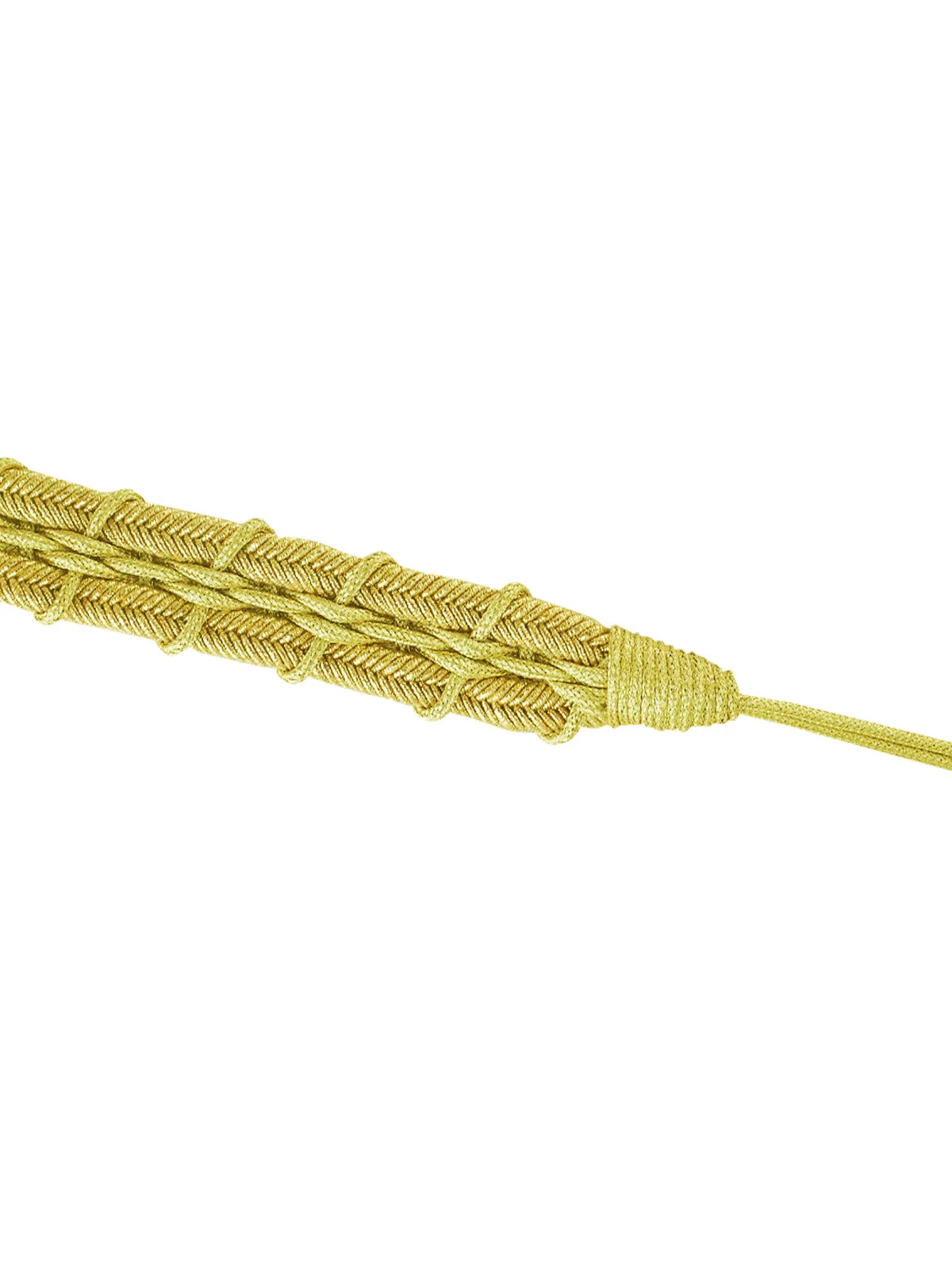 Metallic Gold Braided Rope Tassel Waist Belt for Men/Women