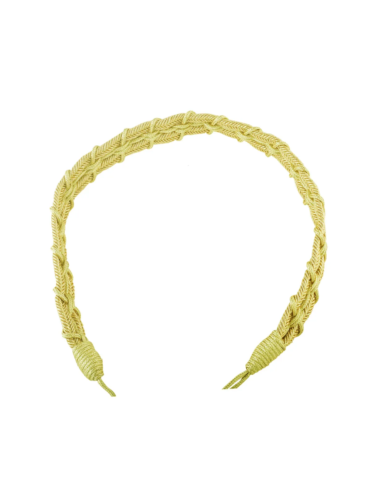 Metallic Gold Braided Rope Tassel Waist Belt for Men/Women