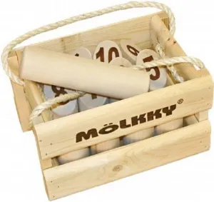 Mlkky Original - Birch Wood 12 Skittles, 1 Stick - Wooden Throwing Game for Outdoor, Yard, Garden, Picnic, Beach, Leisure, Party - Molkky Game Set for Family, Groups, 2  Players, 6  Age