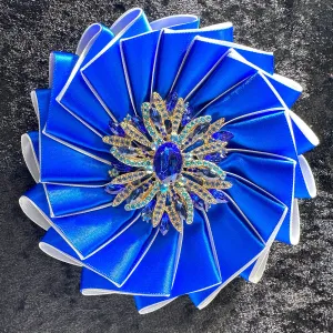 **New Arrival** Zeta Phi Beta Luxe Blue and Whtie Flower Corsage