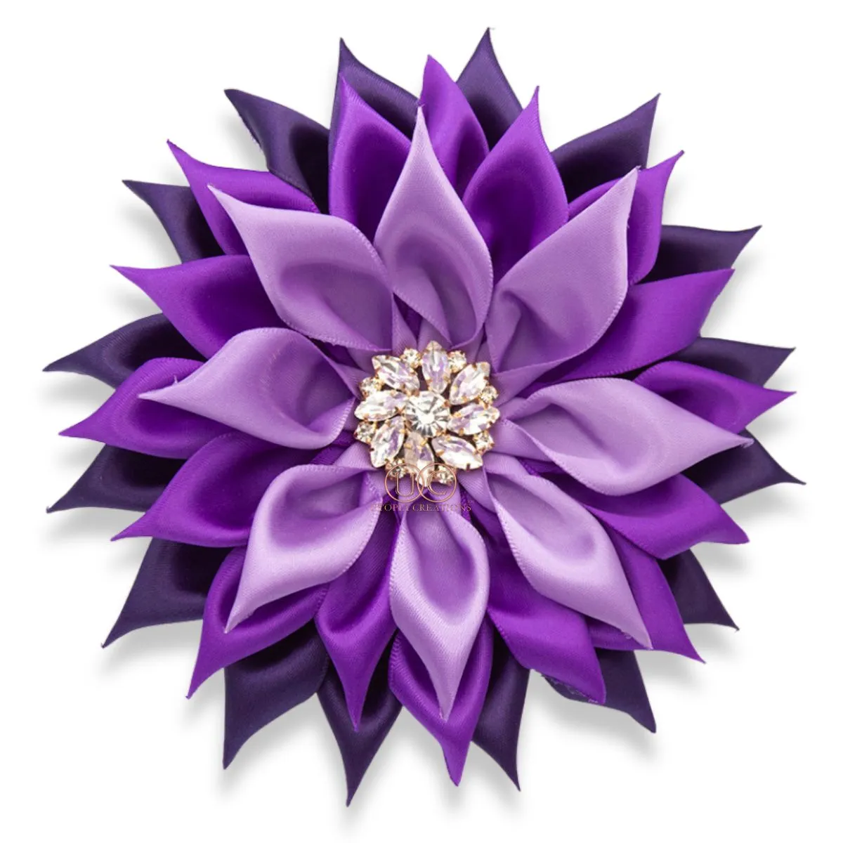 **NEW** Gradient Purple Ribbon Flower Pin