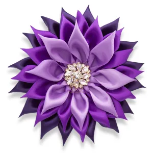 **NEW** Gradient Purple Ribbon Flower Pin