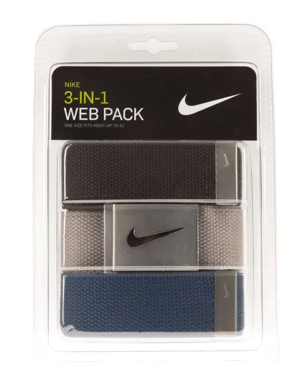 Nike Golf Nike 3 Pack Web Unisex Adult Belts DS5006
