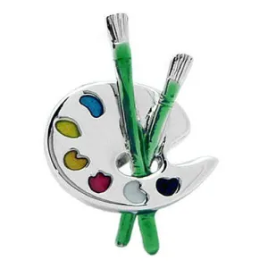 Palette Silver Painting Lapel Pin