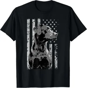 Patriotic USA Flag Black Labrador gift for Lab Owners Short Sleeve T-Shirt