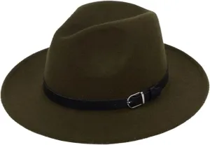 Pulcykp British Hat Men Women Imitation Woolen Winter Felt Hats Fashion Jazz Hat Chapeau ArmyGN 56-58CM
