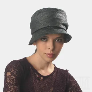 Raffia Fabric Grey Bucket Hat