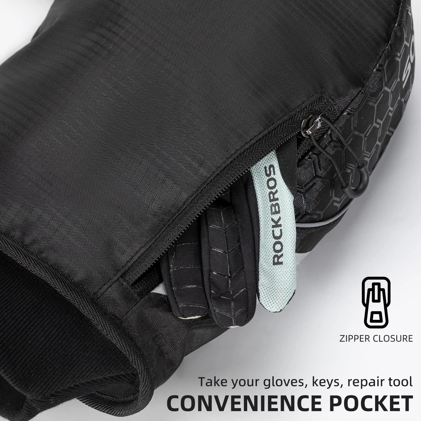 ROCKBROS Bike Handlebar Gloves Thermal Cycling Gloves Windproof Waterproof