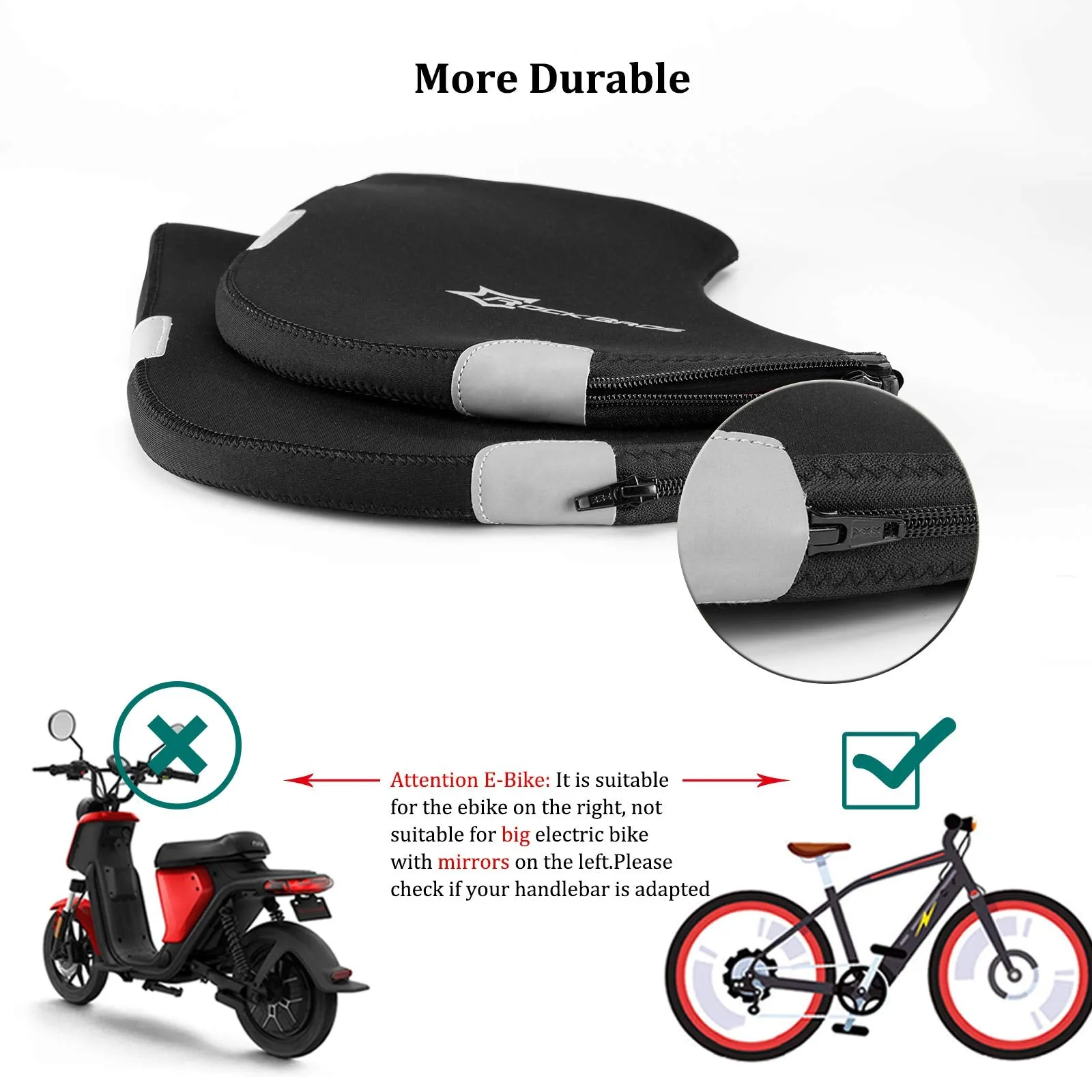 ROCKBROS Bike Handlebar Gloves Thermal Cycling Gloves Windproof Waterproof