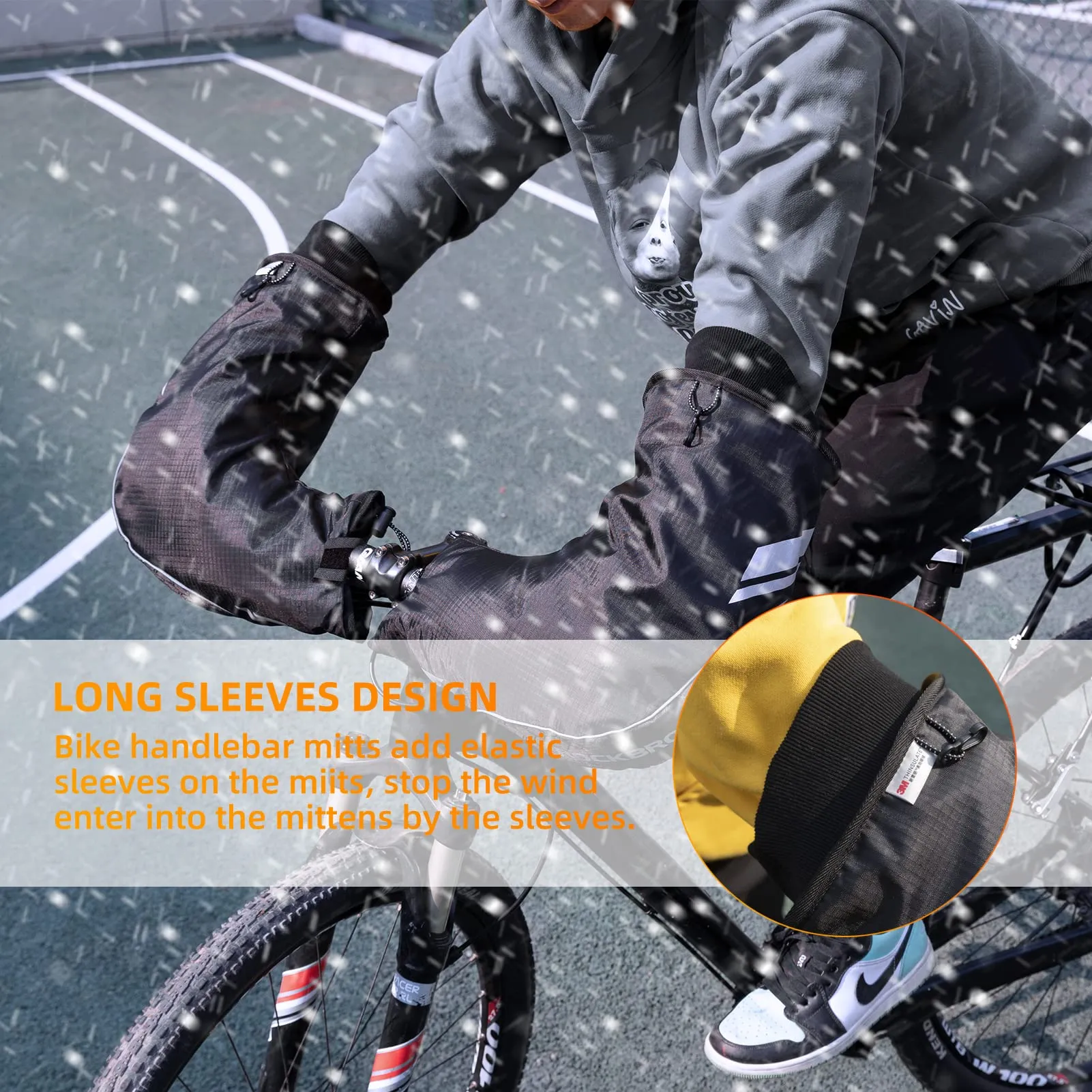 ROCKBROS Bike Handlebar Gloves Thermal Cycling Gloves Windproof Waterproof