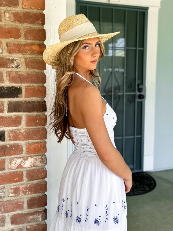 Santorini Strappy Halter Dress