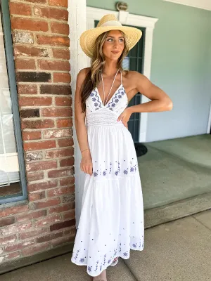 Santorini Strappy Halter Dress
