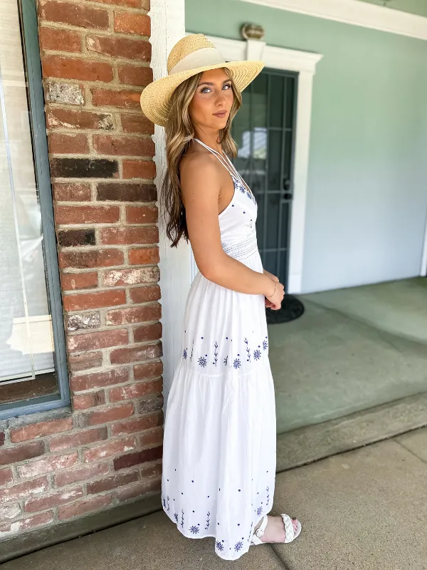 Santorini Strappy Halter Dress