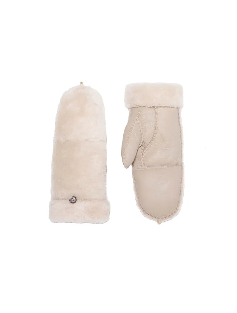 Shearling Fold Over Mittens