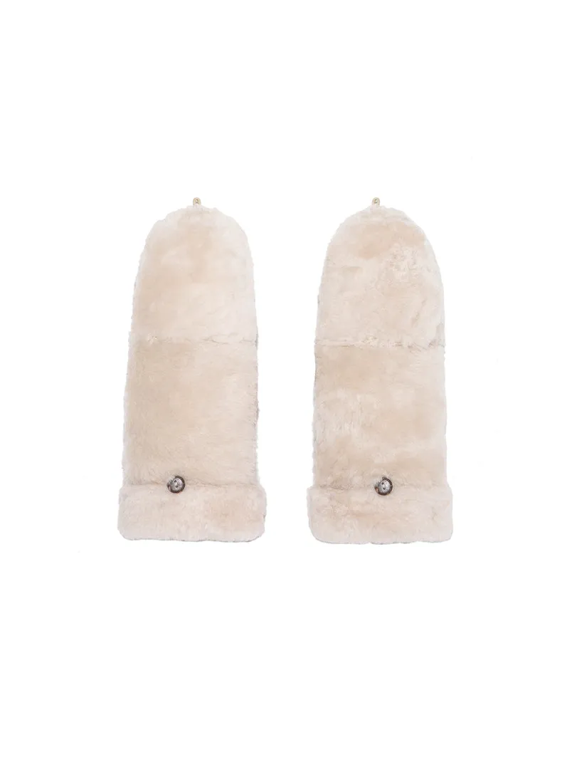 Shearling Fold Over Mittens
